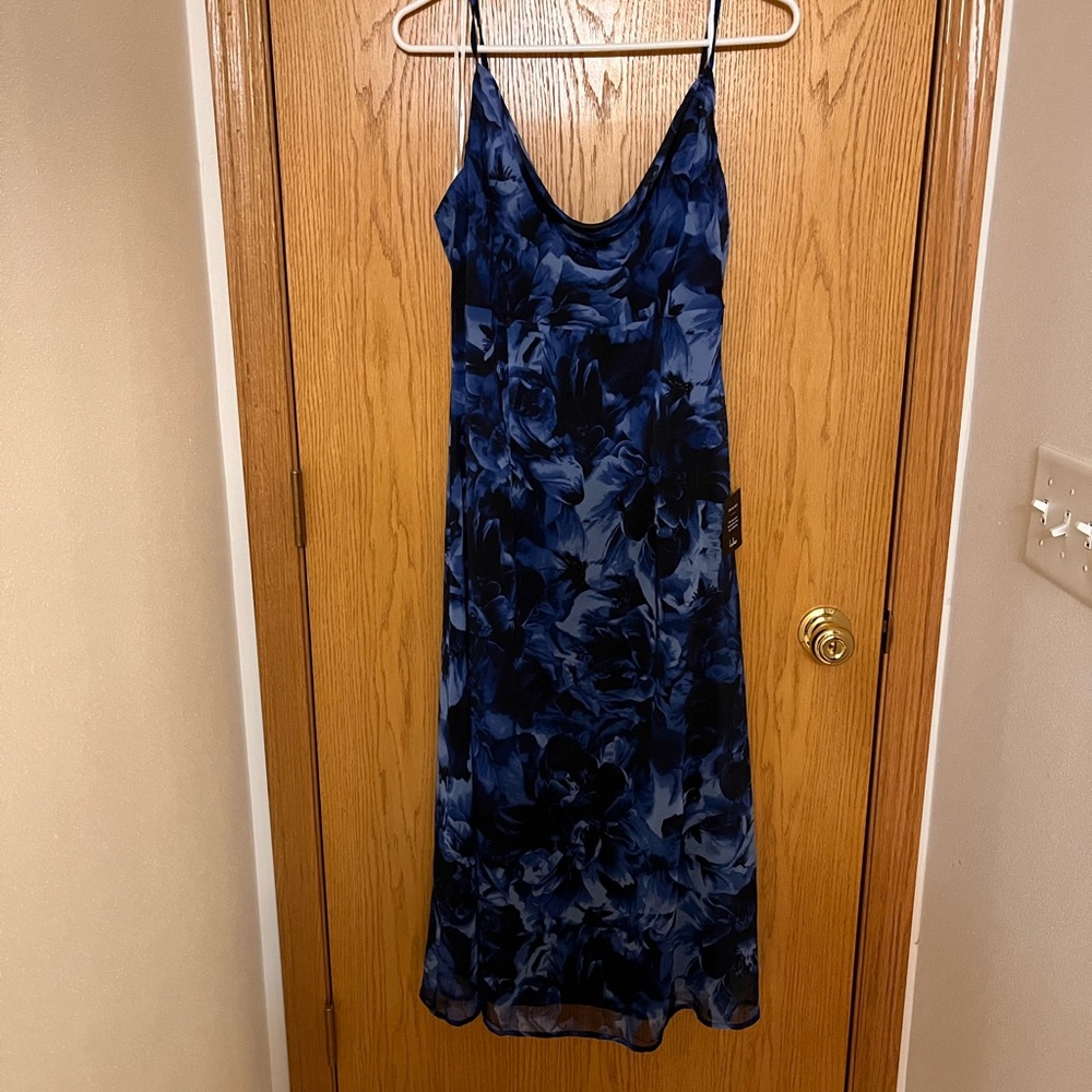 Lulu's Blue Floral Maxi Dress